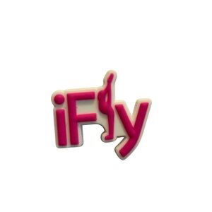 I fly cheerleading croc charm